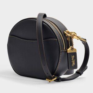 Coach Black Leather Canteen Crossbody Bag